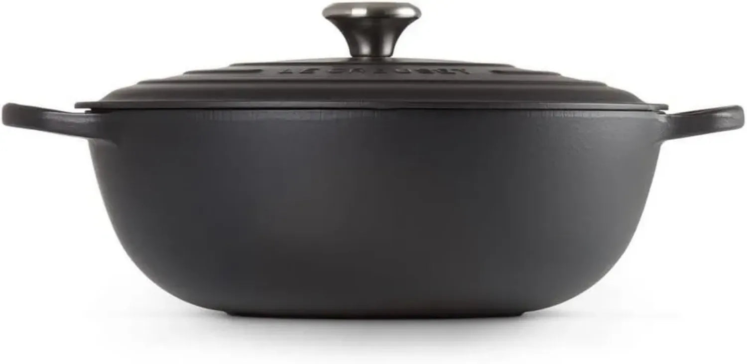 Le Creuset Gusseisen Schmortopf Ø 32 cm, Induktionsgeeignet, 4,1 l, Schwarz
