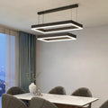 Mikeru LED Pendelleuchte Modern 40+60CM, Dimmbar 10-100% für Esszimmer, 3 Farbtemperaturen (3000K/4500K/6000K), Memory-Funktion, Kronleuchter für Küche Innenbereich