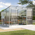 Stabiles Vitavia Freya Gewächshaus 5,9 m², Eloxiertes Aluminium, 6 mm Hohlkammerplatten
