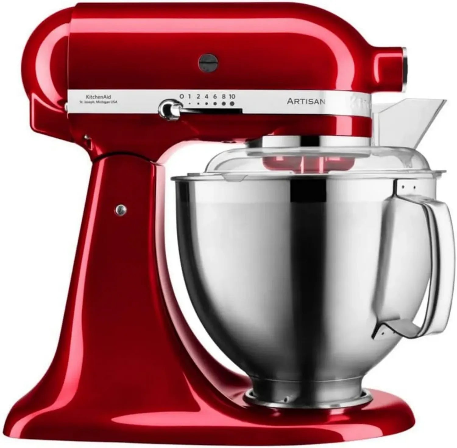 KitchenAid Küchenmaschine Artisan – Multifunktionaler Mixer mit 2 Edelstahlschüsseln und Zubehör – 4.8 L – Liebesapfelrot