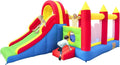 Große Hüpfburg XXL mit Rutsche und Trampolin für Kinderfeste, 592x290x216 cm