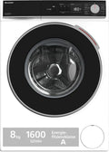 SHARP Waschmaschine Frontlader 8kg, 1600 U/min, 15 Programme, Allergiker & AquaStop, Weiß