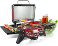 El Fuego® Tischgasgrill Medison, Rot, Ideal für BBQ und Barbecue