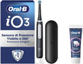 Oral-B iO 3 Elektrische Zahnbürste schwarz mit Ersatzkopf und Reiseetui, inklusive Advanced Zahnfleischschutz Zahnpasta