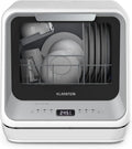 Klarstein Amazonia Mini Tischgeschirrspüler – Tragbare Spülmaschine mit 5L Wassertank, 7 Programmen, Leise 58dB, Energieklasse D, Ideal für kleine Küchen & Unterwegs, Silber
