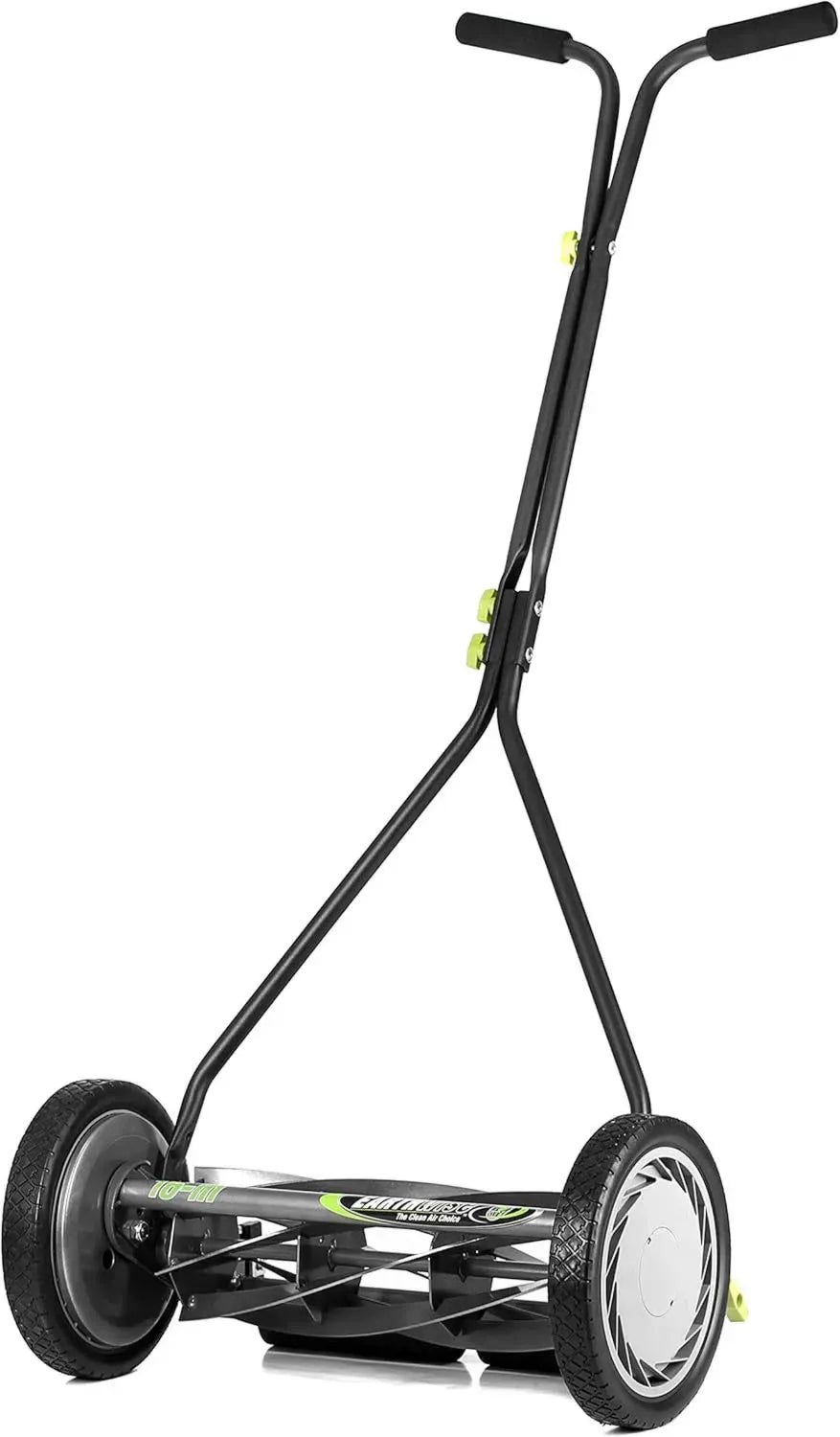 Earthwise Manueller Rasenmäher 7 Klingen, 40 cm, mit Fangkorb, grau/silber/grün
