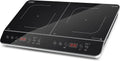 CASO Touch 3500 Doppel-Induktionskochfeld mit Sicherheitsschalter, 60-240°C, 6 Leistungsstufen, 180 Min. Timer, für Töpfe bis 26 cm, 3500 Watt, Glaskeramik