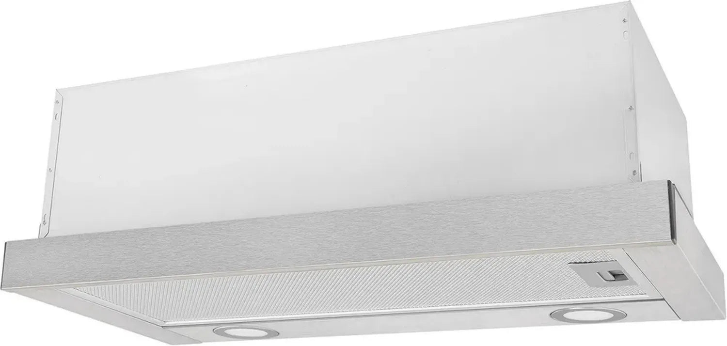 Hochwertige Flachschirmhaube FSH 61-8 C | Zwei Gebläsestufen | Edelstahloptik