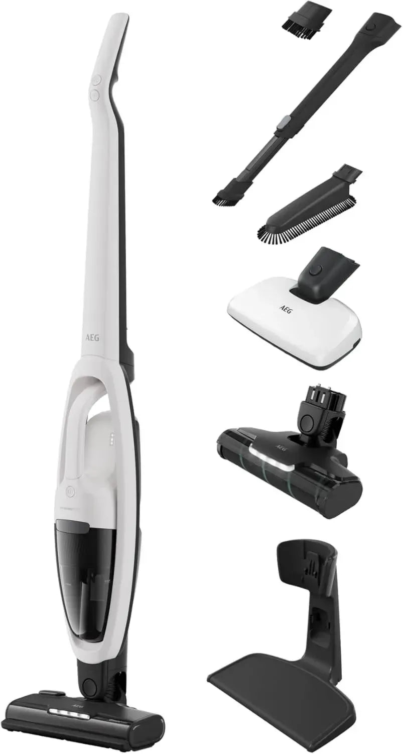 AEG HYGIENIC 5000 Kabelloser 2-in-1 Akku-Staubsauger, 50 Min. Laufzeit, Shell White