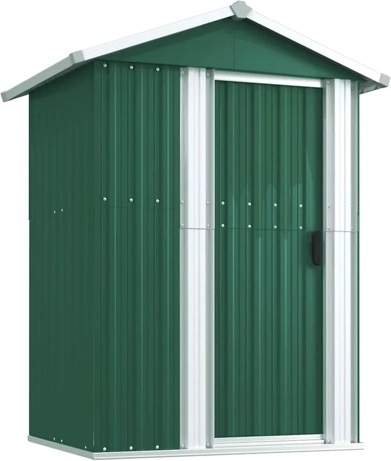 Metall Geräteschuppen Grün 126x98x177 cm Modell Gartenhaus