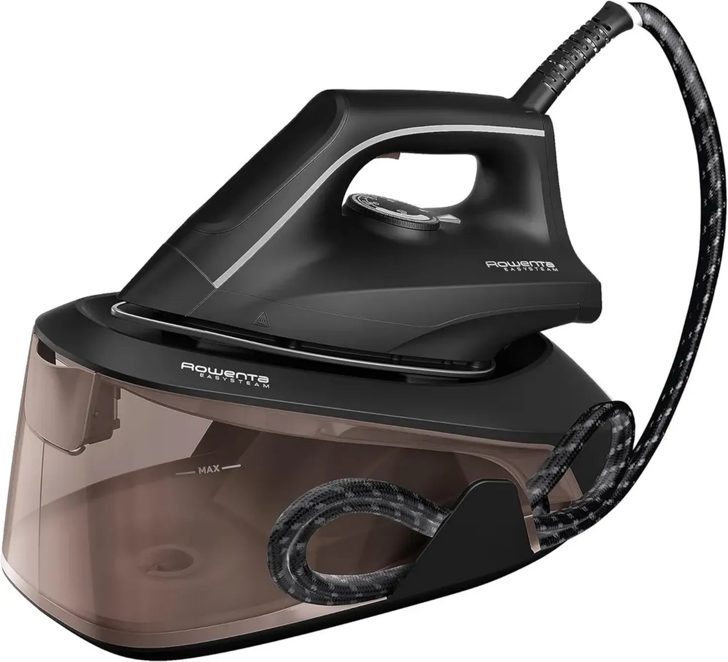 Rowenta Easy Steam Bügelstation, 2400 W, 110 g/Min. Dampf, 210 g/Min. Dampfstoß, Schnellaufheizung, 1,4 L Tank, Antikalk, Energiesparmodus, Zimt/Schwarz