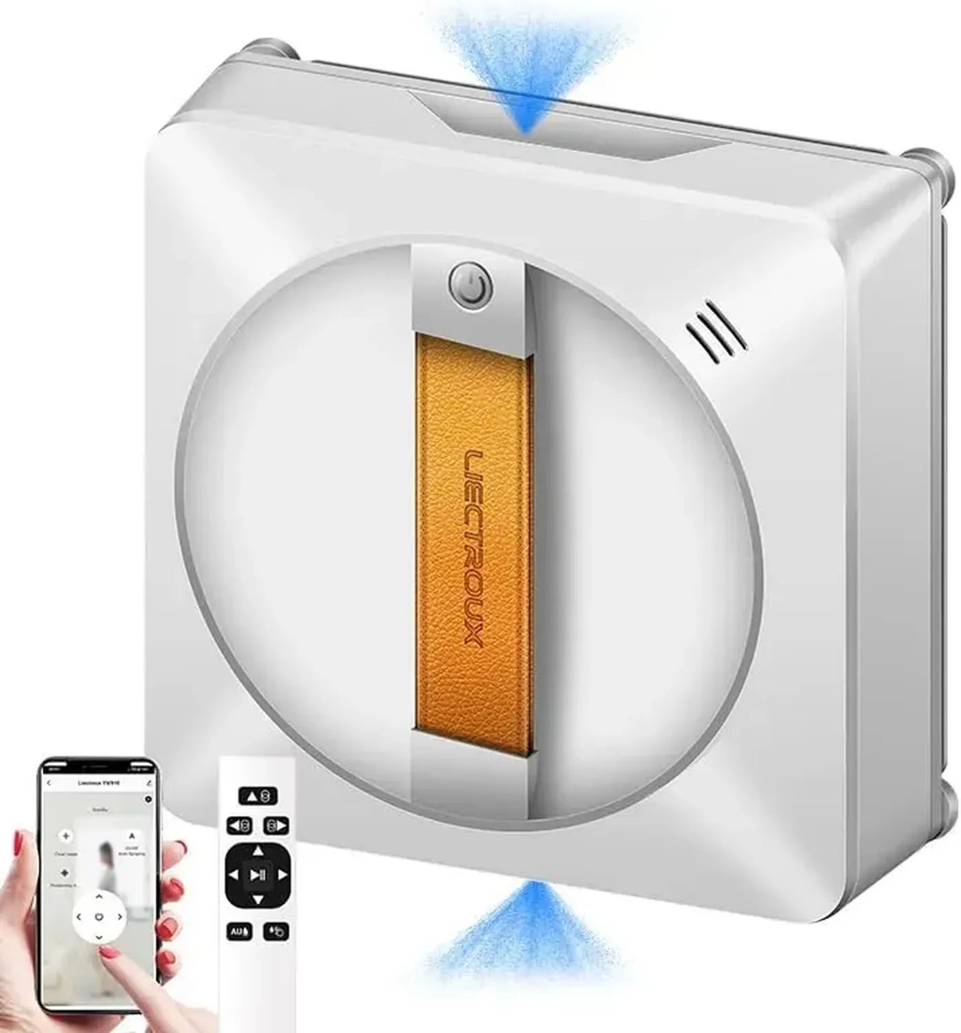 LIECTROUX YW710 Fensterreinigungsroboter mit Dual-Sprühfunktion und App-Steuerung, bürstenloser Motor, ideal für Glas und schwer zugängliche Stellen