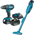 Makita 18V Akku-Set: Bohrschrauber & Staubsauger, 3,0 Ah, inkl. 2 Akkus und Ladegerät