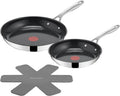 Jamie Oliver by TEFAL Keramik Pfannenset, 2-teilig, 24/28 cm, mit Antihaft, Thermo-Signal
