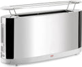 Alessi Edelstahl-Toaster mit Brötchenaufsatz, Weiß