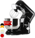Klarstein Bella Nera Küchenmaschine 1200W, 5,2L Schüssel, 6 Geschwindigkeiten, Schwarz