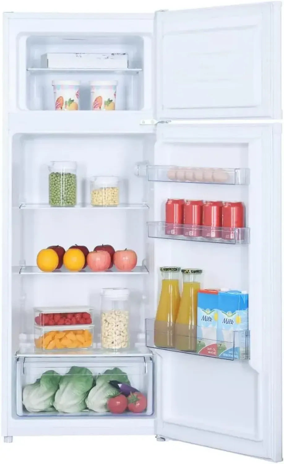 PKM Kühlschrank-Gefrierkombination 206L, Energieeffizienz A++, Weiß, 40dB Leise, LED-Beleuchtung, 4-Sterne-Gefrierfach