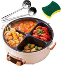 Elektrischer Multifunktions-Schmortopf, 2000 W, 6/7 l, Antihaft, für 3-8 Personen, ideal für Hot Pot und Fondue