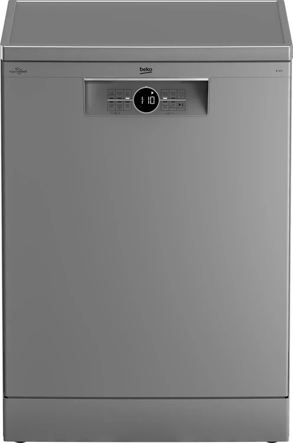 Beko Geschirrspüler 60 cm, freistehend, 14 Maßgedecke, 6 Programme, 4 Zusatzfunktionen, 3 Spülebenen, HygieneIntense, Selbsttrocknung, Halbe Beladung, Silber