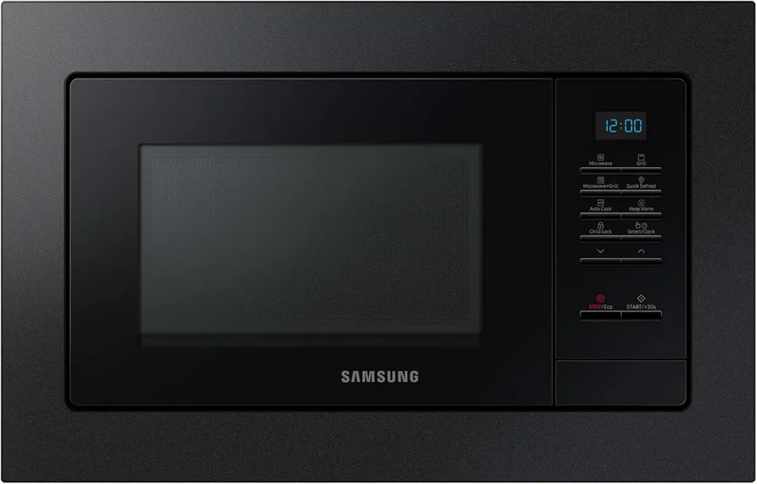 Samsung Einbau-Mikrowelle mit Grill, 850 W, 20 l, Kratzfeste Emaille, Schwarz