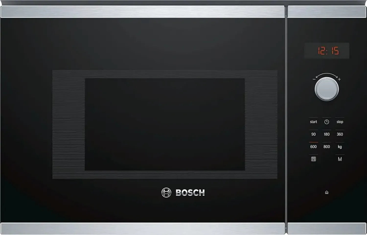 BOSCH Einbau-Mikrowelle mit 20L Volumen, 800W, Schwarz/Edelstahl
