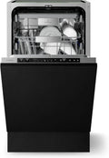 Klarstein Velaire Geschirrspüler 45cm - Vollintegrierter, 10 Maßgedecke, 6 Spülprogramme, Geräuscharm 42 dB, Energieeffizienzklasse B, AquaStop, Einbaugerät