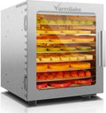 Edelstahl-Dörrautomat mit 8 Ebenen, 30-90℃, Kompakt 500W, Ideal für Obst, Fleisch & Gemüse