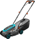 Gardena Akku-Rasenmäher PowerMax 32/18V P4A Set: Ideal für Rasenflächen bis 200 m², 32 cm Schnittbreite, 30 l Fangkorb, zentrale Höhenverstellung, Eco-Modus Motor