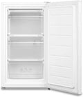 COMFEE' 60L Vertikaler Gefrierschrank mit 3 Fächern, Einstelltür, Leise & Umkehrbar, Weiß