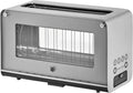 WMF Lono Glas-Toaster mit Brötchenaufsatz, 2 Scheiben, XXL-Toast, Aufwärm-Funktion, 7 Bräunungsstufen, mattiertem Edelstahl