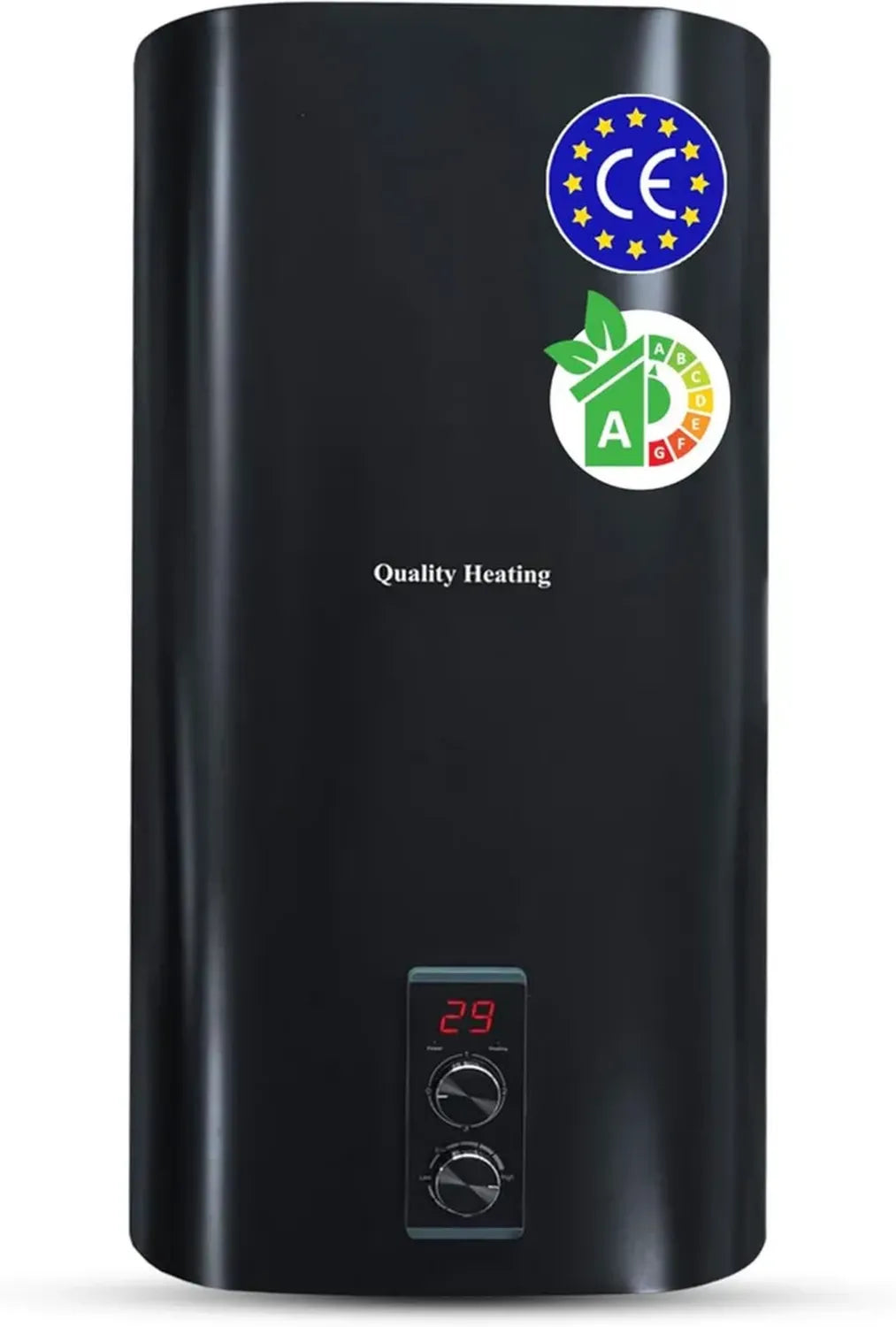 Energiesparender Doppel-Elektroboiler mit digitaler Steuerung und Sicherheitsventil – 1500 Watt, 30 Liter