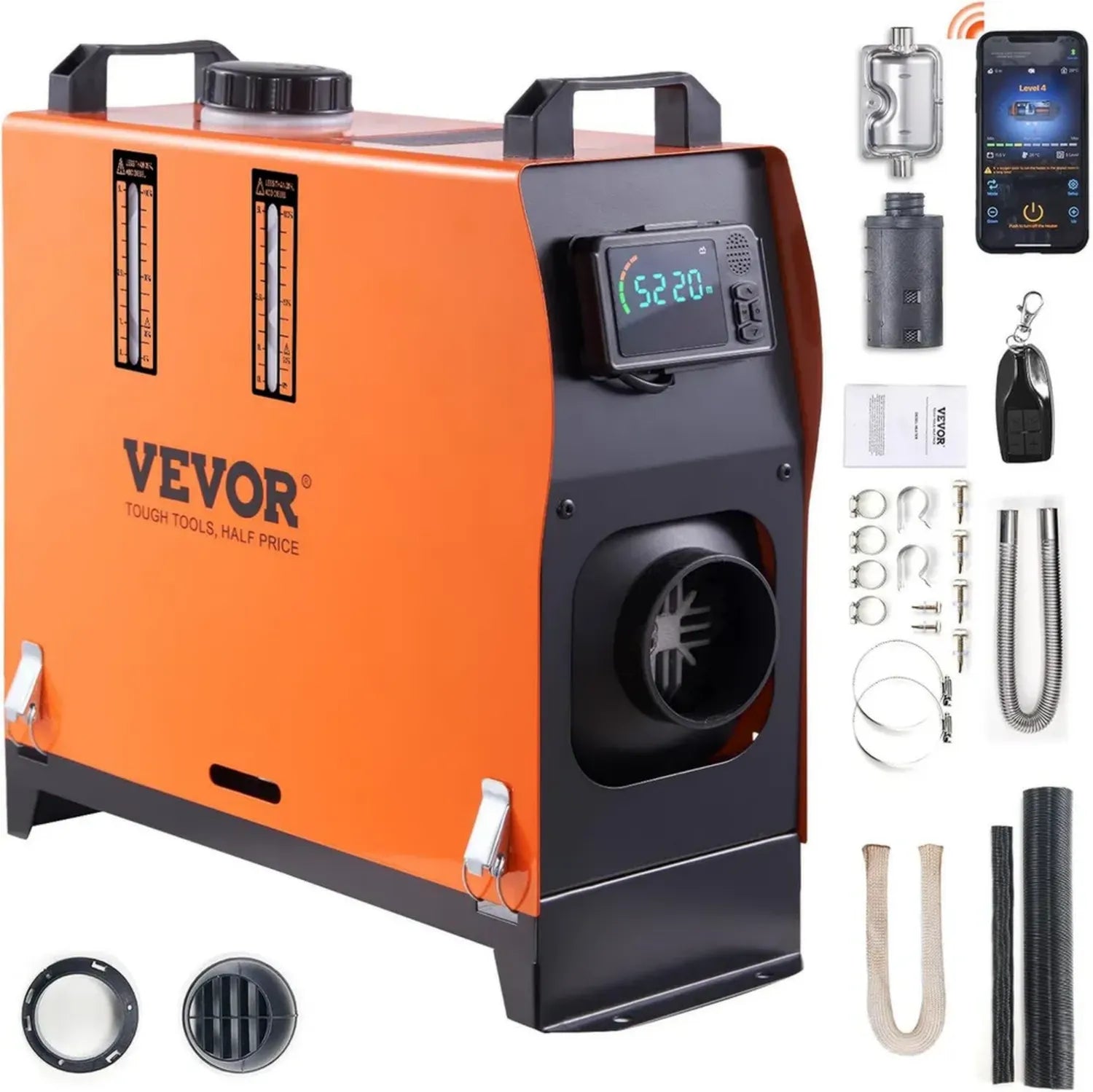 VEVOR Diesel-Luftstandheizung 12V, 5-8kW mit LCD & Bluetooth