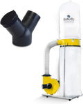 BAMATO Hochleistungs-Absauganlage AB-2530 mit Y-Adapter, 400 V, 1500 W, 2530 m³/h