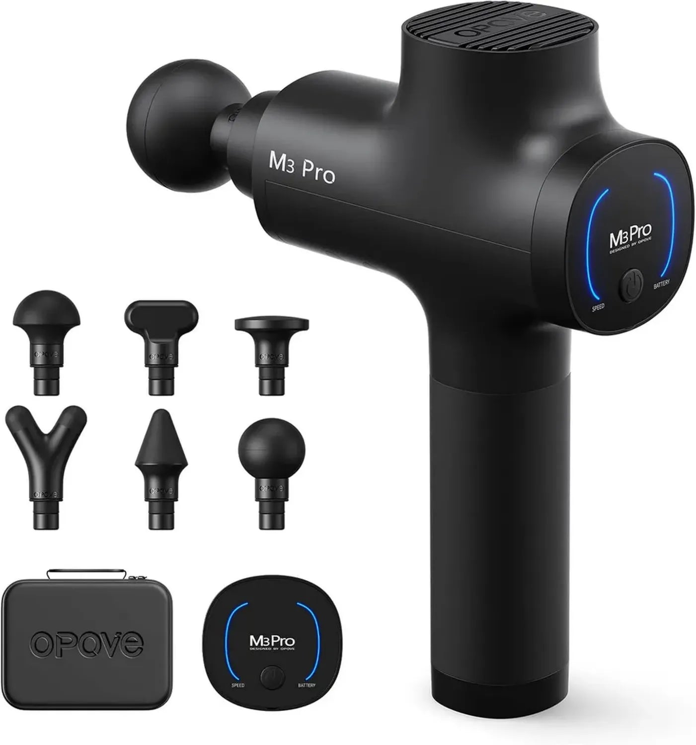 OPOVE M3 Pro 2 Massagepistole mit LED-Anzeige, 2500 U/min, zur Muskelentspannung, Schwarz