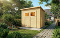 Alpholz Gartenhaus Mollie aus Fichtenholz 251x199 cm, 14 mm Wandstärke, Pultdach, inklusive Montagematerial