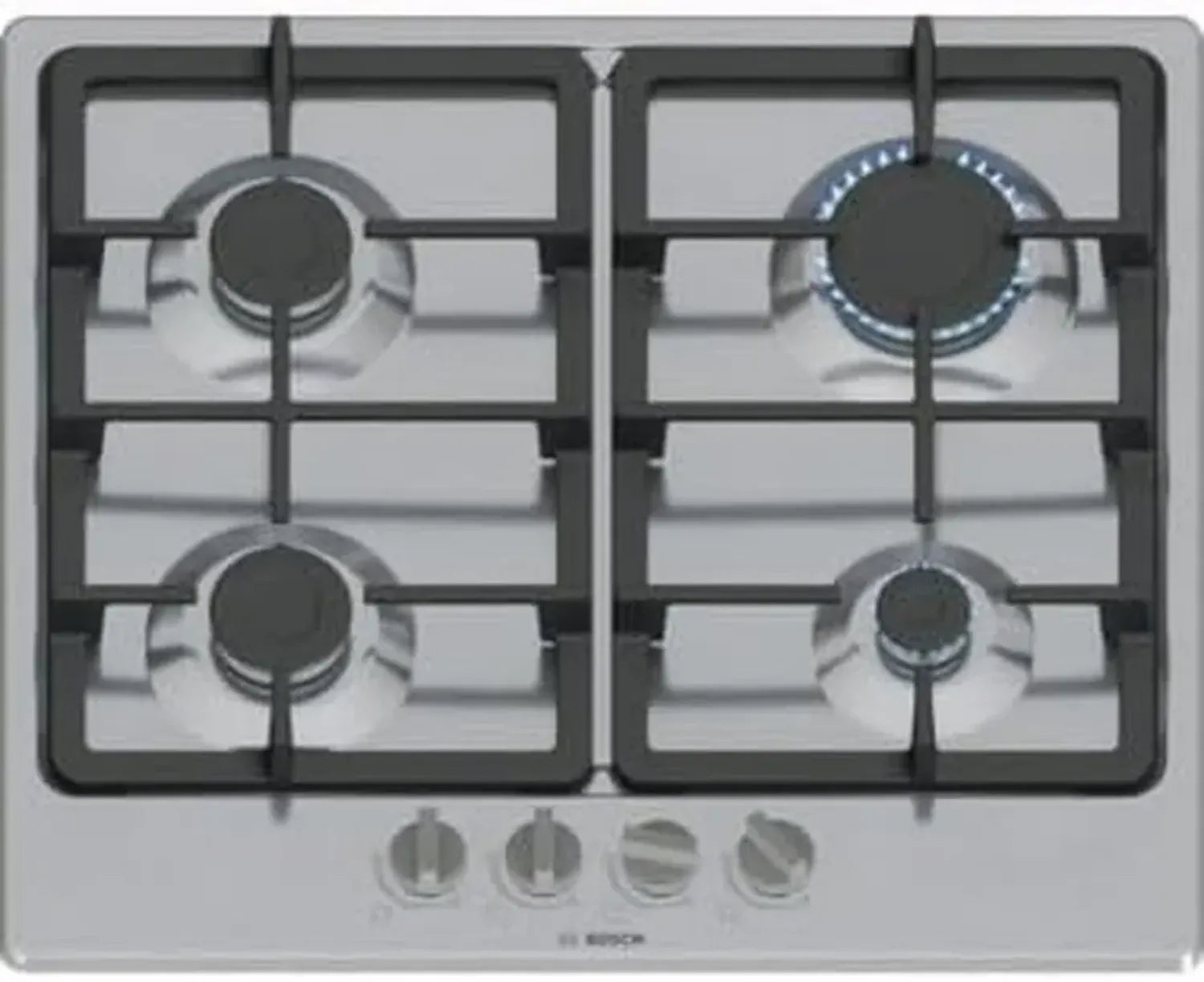 Bosch Serie 4 Gaskochfeld, 4 Kochzonen, 60 cm, Edelstahl