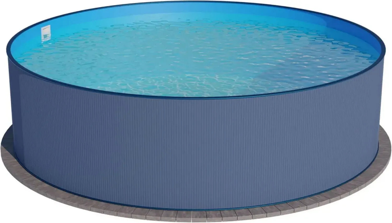 Runder Stahlwandpool 300x120cm, Anthrazit, Strapazierfähige blaue Folie