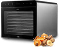 BPA-freier Dörrautomat aus Edelstahl, 6 Ebenen, spülmaschinengeeignet, für Obst, Gemüse, Fleisch und mehr, Temperaturbereich 35-70°C