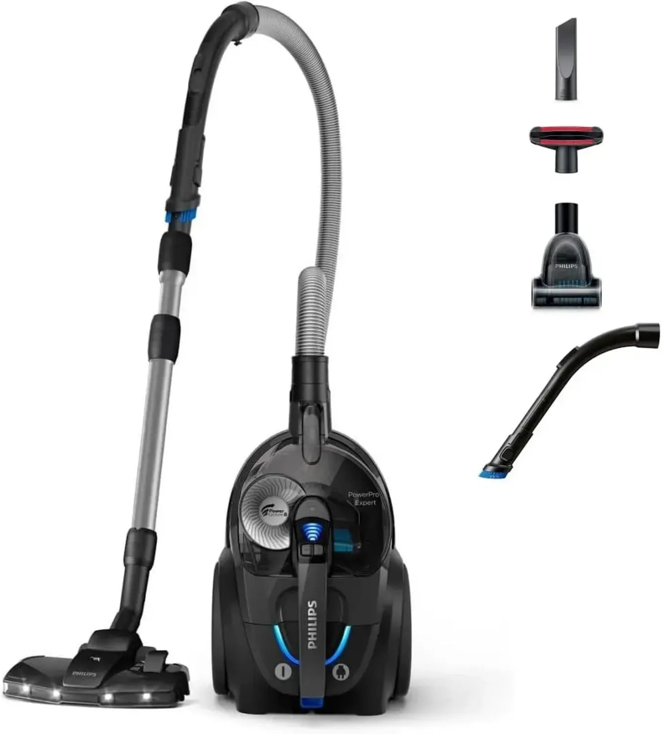 Philips PowerPro Expert 7000: Beutelloser Staubsauger mit LED-Düse und Allergiefilter