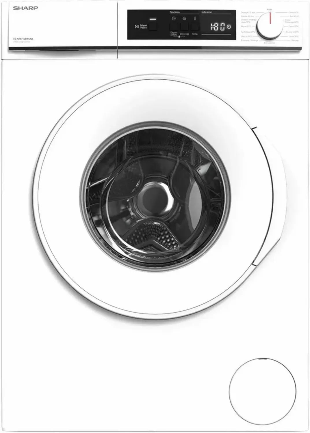Sharp ESNFA714BWNNA Frontlader Waschmaschine mit Energiesparfunktion