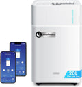 Elektrischer WLAN-Luftentfeuchter 20L/Tag, leise 41dB, für Keller und Räume, kompatibel mit Alexa & Google Home, inkl. Timer & Ablaufschlauch