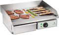 Elektrischer Tischgrill aus Edelstahl - 3000W, 55x35 cm, 30-300°C, glatt