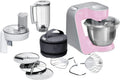Bosch Küchenmaschine Serie 4 MUM58K20, 1000W, Edelstahl, 3,9L Schüssel, 1,25L Mixer, Rosa