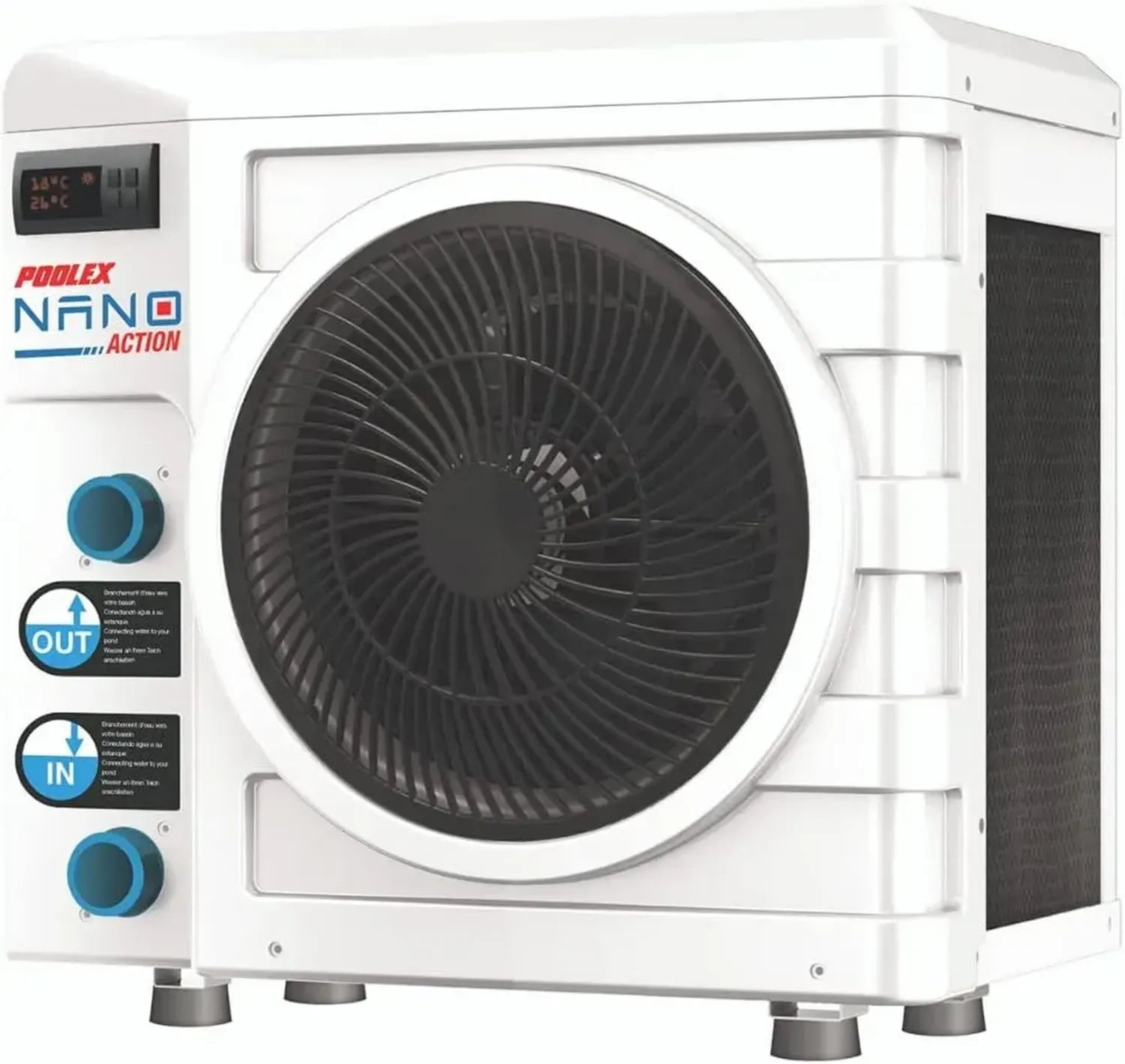 Effiziente Wärmepumpe für kleine Pools, 600W, 10-21 m³, Weiß