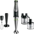 Hochleistungs-Stabmixer Braun MultiQuick 9 mit SplashControl, variabler Geschwindigkeit, 1,2L Küchenmaschine, 600 ml Becher, 1200W, Schwarz