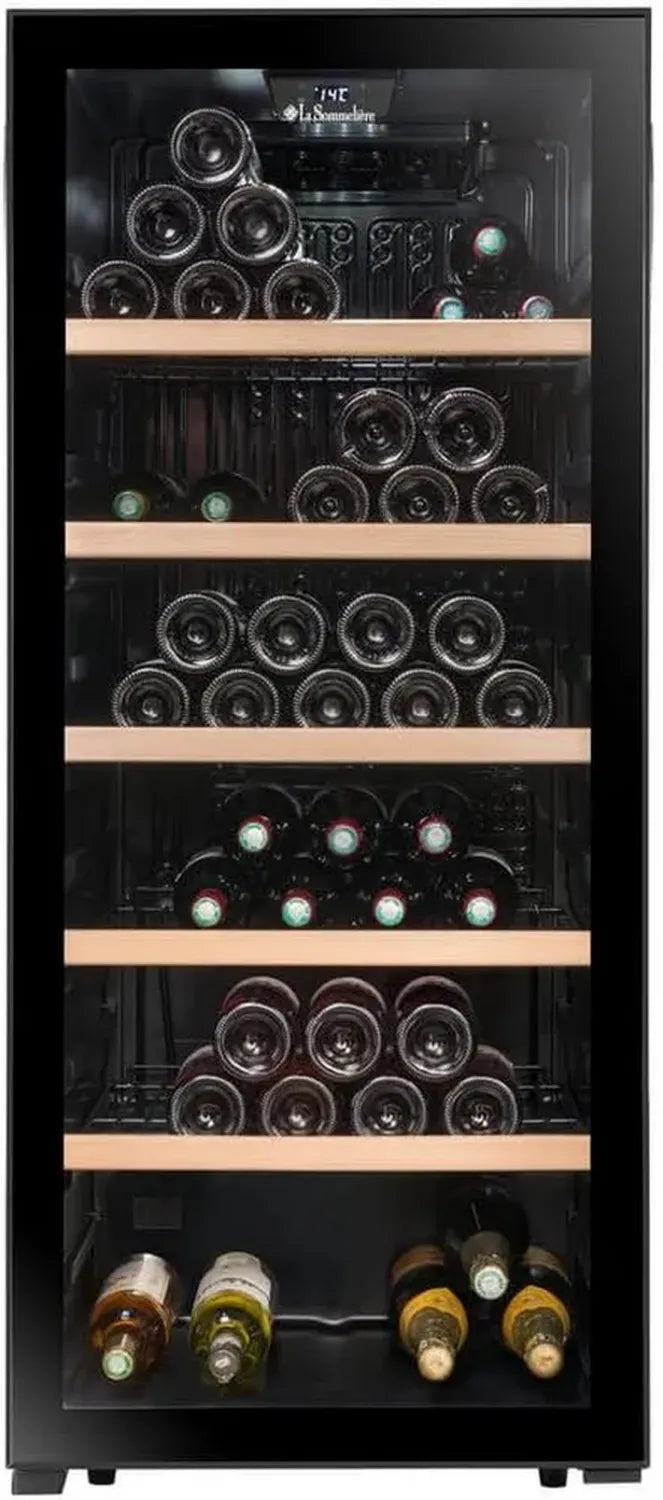 La Sommeliere - Freistehender Weinkühlschrank für 121 Flaschen, UV-Schutzglastür, Temperatur 5-20°C