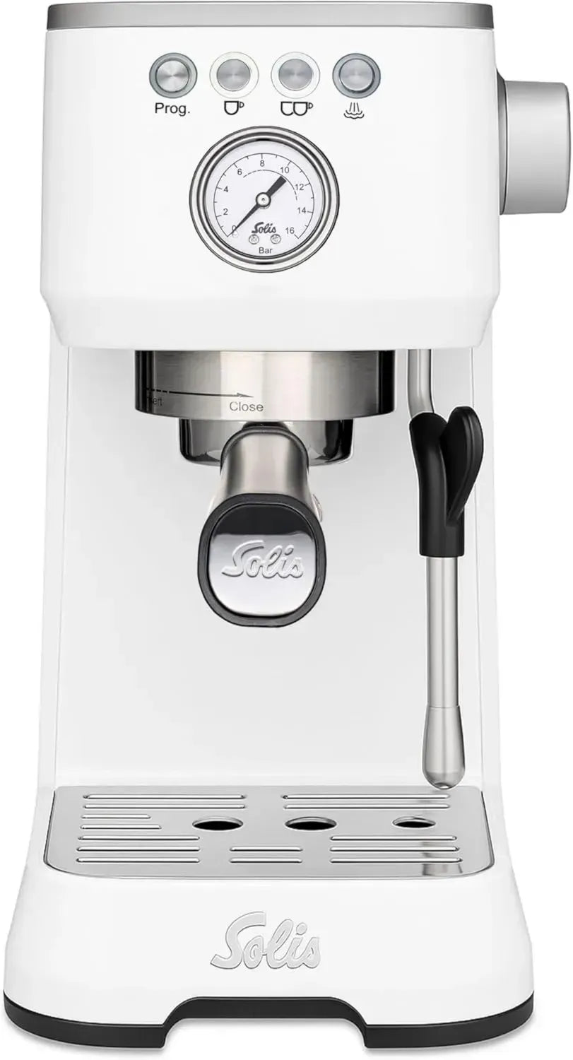 Solis Barista Perfetta Plus Espressomaschine, 1,7L, Weiß, Professionelle Siebträgermaschine