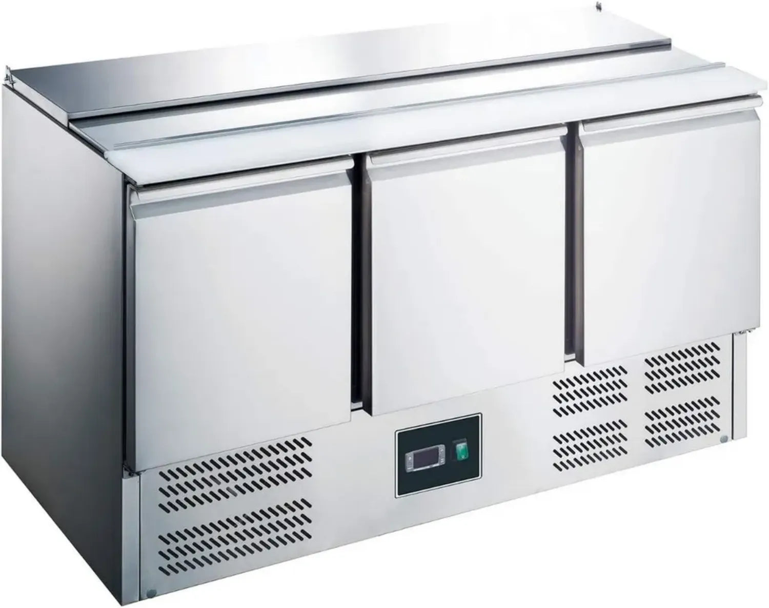 Professioneller Gastronomie-Kühltisch ZS903 mit 3 Türen und Abdeckung
