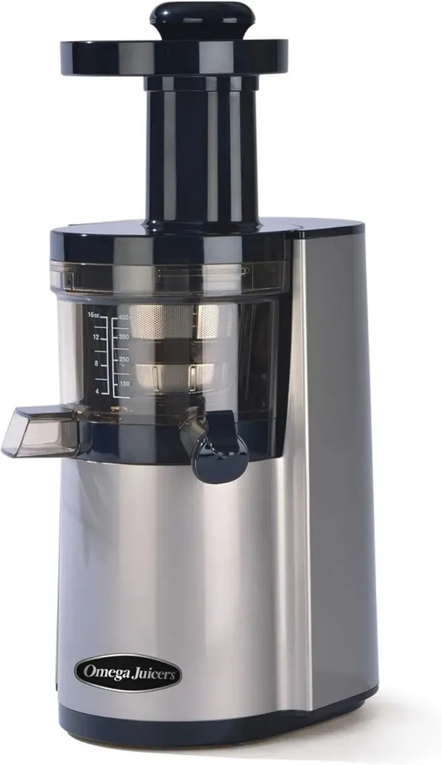 Vertikaler Omega Entsafter - Effizientes und Stilvolles Design in Silber