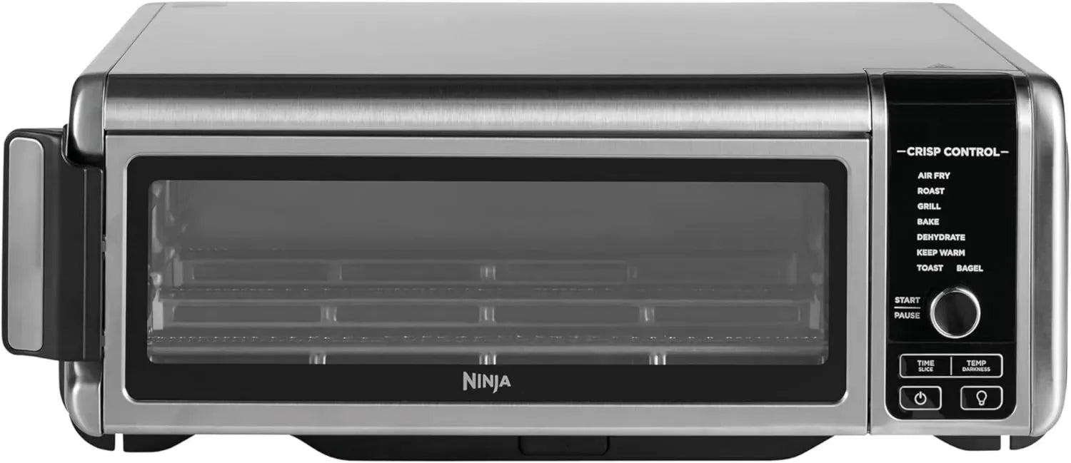 Ninja Foodi 8-in-1 Kompaktbackofen mit Luftfritteuse und Grillfunktion, ideal für Arbeitsfläche, silber/schwarz